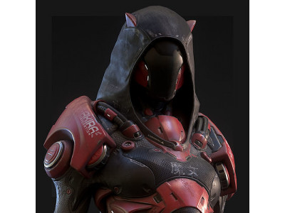 Mech sci fi 3d character  Low-poly 3D model