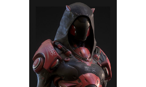 Mech sci fi 3d character  Low-poly 3D model