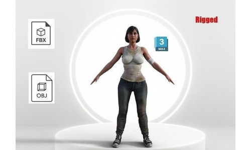 Mel Woman - 3D Character  Model for Unreal Low-poly 3D model