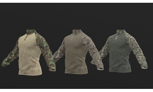 Mens Tactical Military Combat Shirt Long Sleeve 3D model