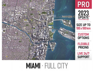 Miami Low-poly 3D model