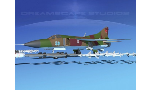 Mig 23 Flogger B V09 Russia 3D model