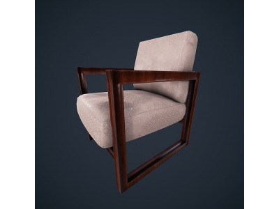 modern armchair HDRP URP Low-poly 3D model