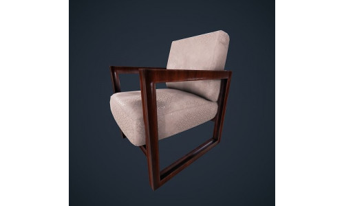 modern armchair HDRP URP Low-poly 3D model
