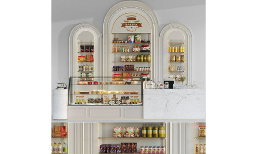 Modern cafe design 3D model