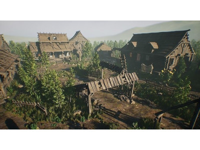 Modular Medieval Village - Unreal Project Low-poly 3D model