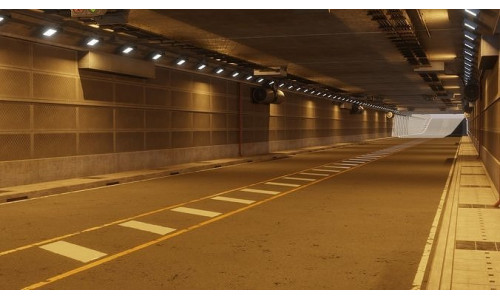 Modular Road Tunnel Assets 3D model