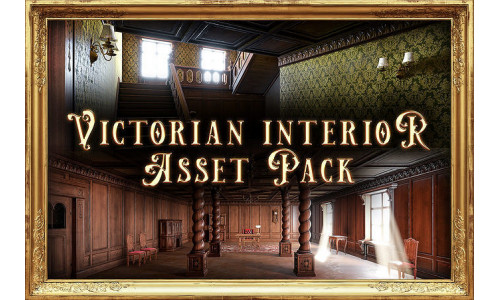 Modular Victorian Interior Mansion - Unity and Unreal Asset Pack Low-poly 3D model