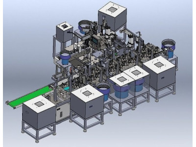 Motor automatic assembly production line 3D model
