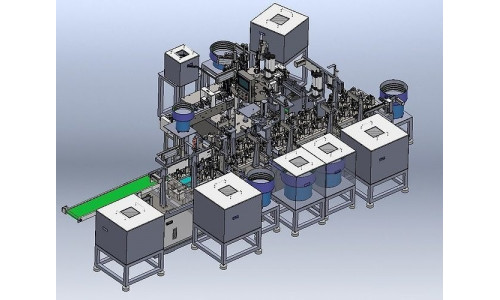 Motor automatic assembly production line 3D model