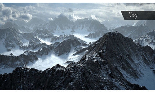 Mountain Snow Low-poly 3D model