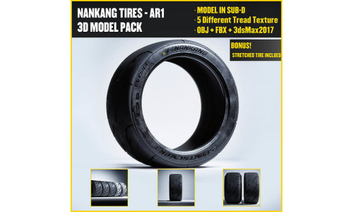 NANKANG TIRES - AR1  Low-poly 3D model