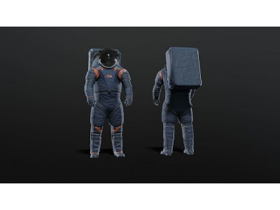 NASA Axiom AxEMU Spacesuit Low-poly 3D model