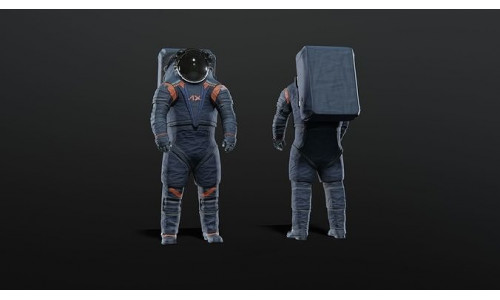 NASA Axiom AxEMU Spacesuit Low-poly 3D model