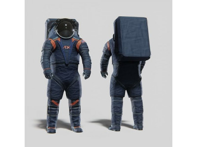 NASA Axiom AxEMU Spacesuit Rigged Low-poly 3D model
