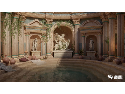 Neptune Roman Bath Low-poly 3D model