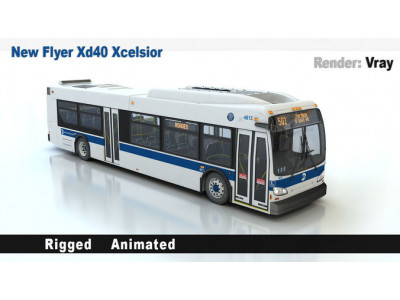 New Flyer Xd40 Xcelsior 3D model