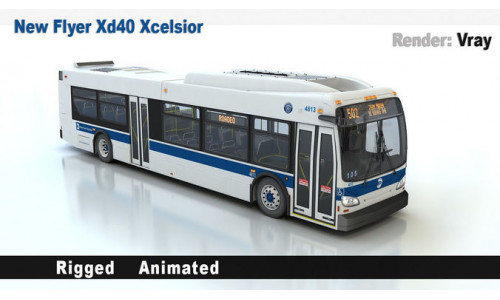 New Flyer Xd40 Xcelsior 3D model