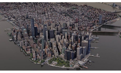NewYork City Manhattan Low-poly 3D model