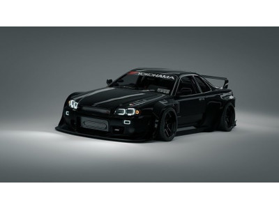 Nissan R34 Skyline widebody twin turbo 3D model