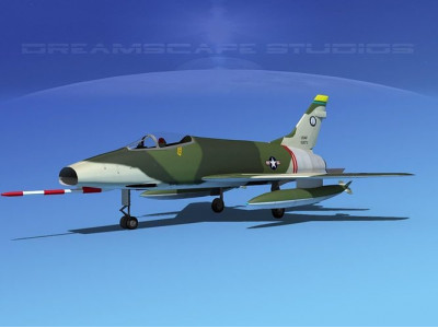 North American F-100E  Super Sabre GaNG 3D model