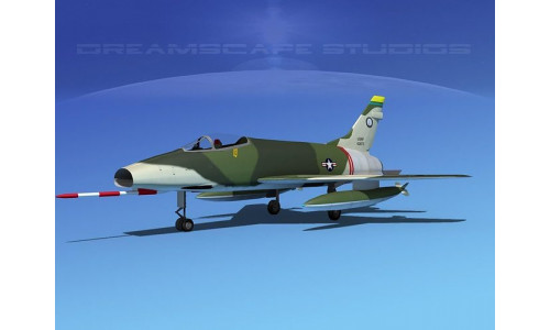 North American F-100E  Super Sabre GaNG 3D model