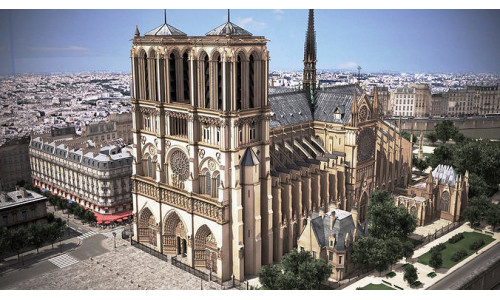 Notre Dame de Paris Tribute 3d model 3D model