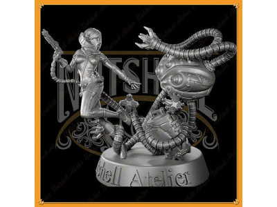 Nutshell Atelier - Space girl and Monster - NSFW 3D print model