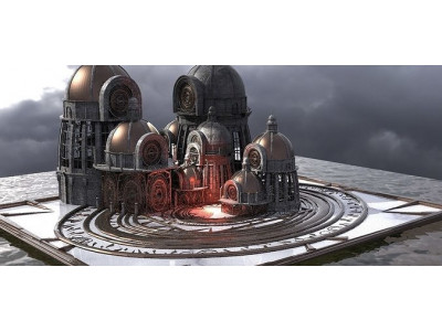 Observatory Tower Dome Street 2  3D model