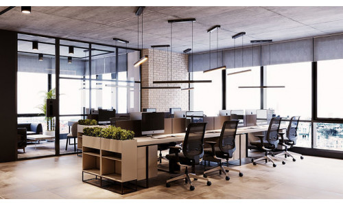 Office interior design 3D model