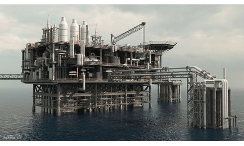 oil platform 3D model