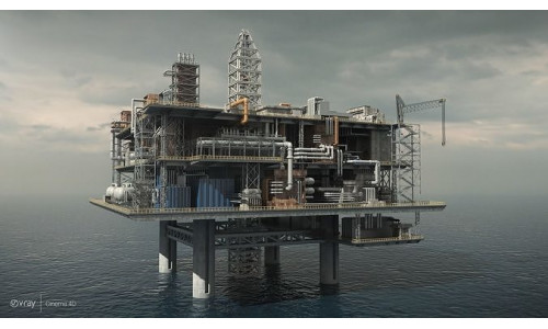 oil platform 3D model
