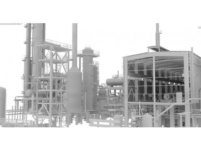 Oil Refinery Low Poly Model Low-poly 3D model
