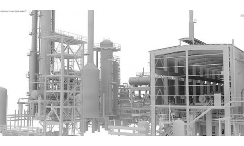 Oil Refinery Low Poly Model Low-poly 3D model