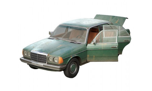 Old Classic car Sedan Set  with interior in 9 color variants az9 Low-poly 3D model