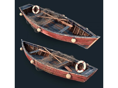 Old Fish Boat  3D model
