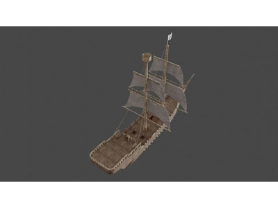 old Ship pbr Low-poly 3D model
