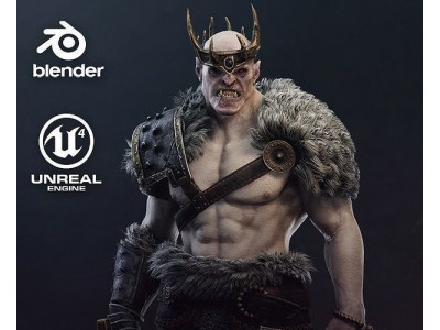 Orc Marauder Low-poly 3D model