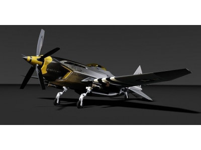 P-51 advanced mustang Low-poly 3D model