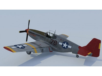 P-51C Mustang Tuskegee 3D model