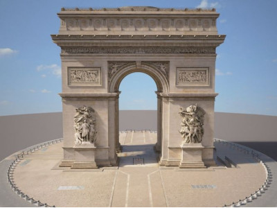Paris Triumphal Arch 3D model