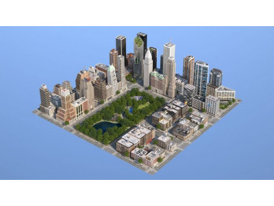 Park City Low-poly 3D model