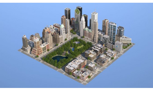 Park City Low-poly 3D model
