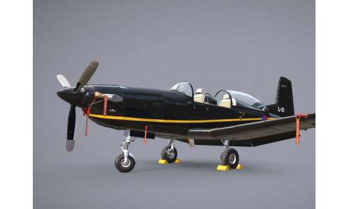 Pilatus PC-7 Mk-I HLBlack Low-poly 3D model