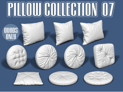 Pillow collection 07 3D model