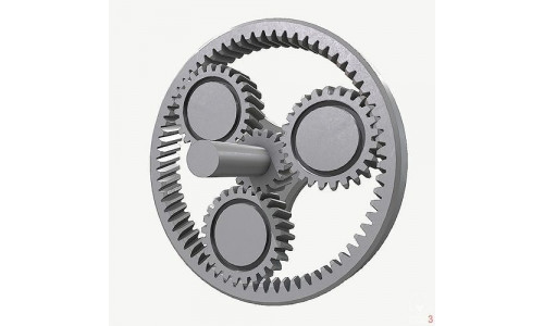 Planetary gear Low-poly 3D model