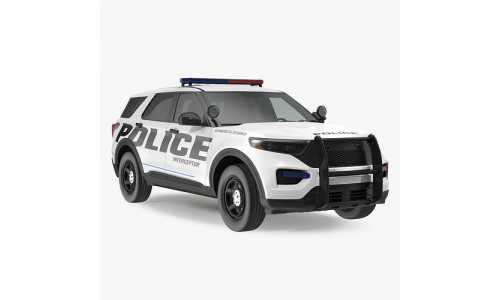 Police Interceptor SUV Rigged 3D model