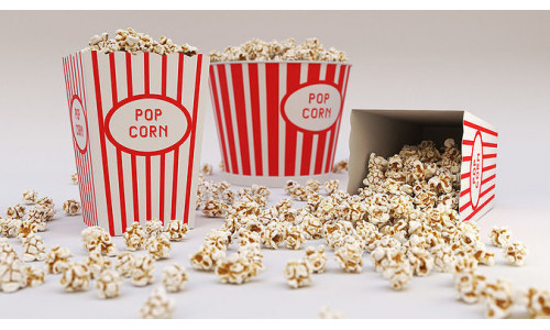 Popcorn Set 3d model 3D model