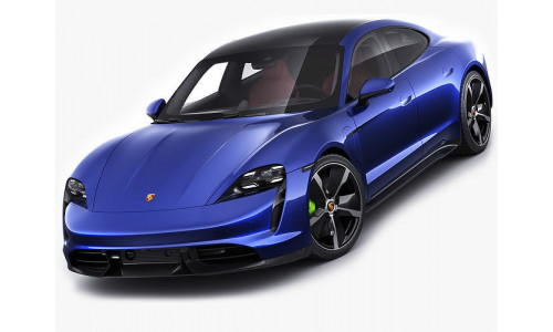 Porsche Taycan Turbo S 2020 with interior 3D model
