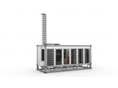 Portable Container Power House system Low-poly 3D model